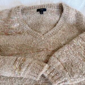 J. Crew V-Neck Sweater (rainbow thread sweater!!!)